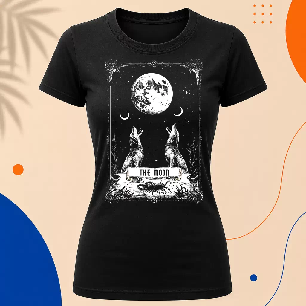 Dámské tričko - The Moon - Měsíc - Tarot - Velká Arkána